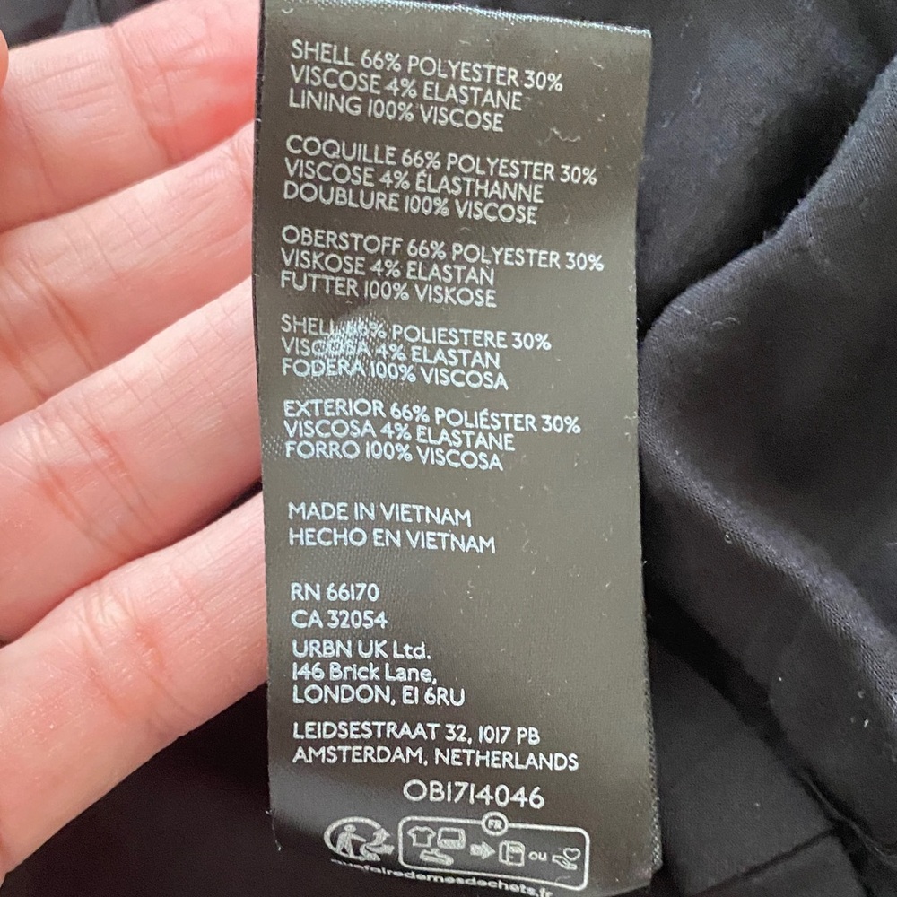 Free People Pinstripe Herringbone Blazer Jacket Charcoal Women’s Medium - Picture 12 of 13